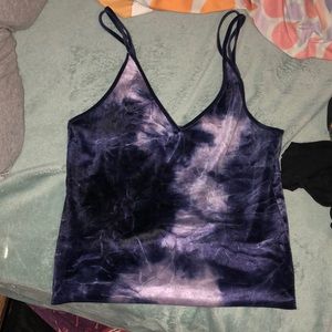 American Eagle tie dye velvet tank top